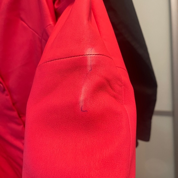Giorgio Armani Red Leather Jacket New Size 46 - Picture 9 of 10